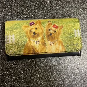 2/$10 Yorkshire Terrier Wallet with bling